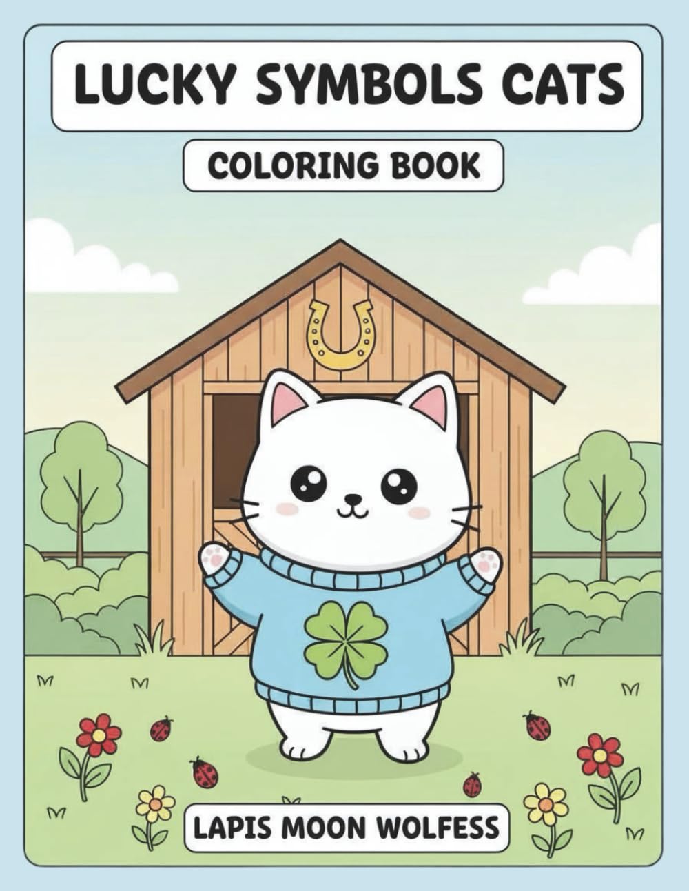 Lucky Symbols Cats Coloring Book: 40 Good Luck and Prosperity Scenes with Lucky Cats – Fortune, Clover, Lucky Coins, Winning Moments and Positive Symbols (The Cats Coloring Book Series)