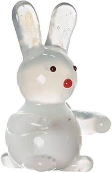 Ganz Miniature Glass Animals Figurine - White Glass Bunny