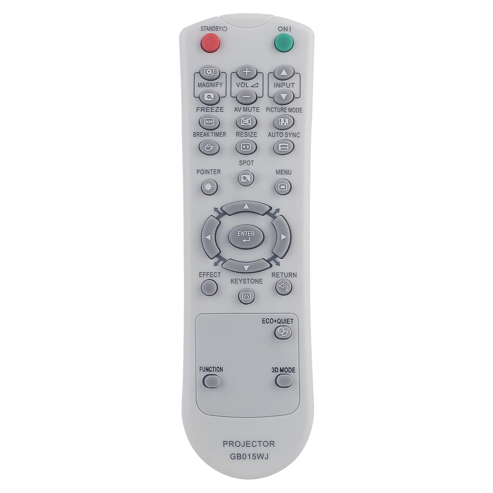 AIDITIYMI GB015WJ Replacement Remote Remote Control fit for Sharp Projector PGLS2000 PGLW2000 PGLW3000 PGLW3500 PGLX2000 PGLX3000 PGLX3500 GB015WJsa E2510SA GB100WJsa GB015WJ GB100Wj