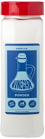 Gourmet White Distilled Vinegar Powder 13oz- Tangy & Sweet Seasoning Blend for Fries, Wings, Popcorn, Meats - Non-GMO, Gluten-Free, Nut-Free - Superior Taste and Salt Free Bakers Club