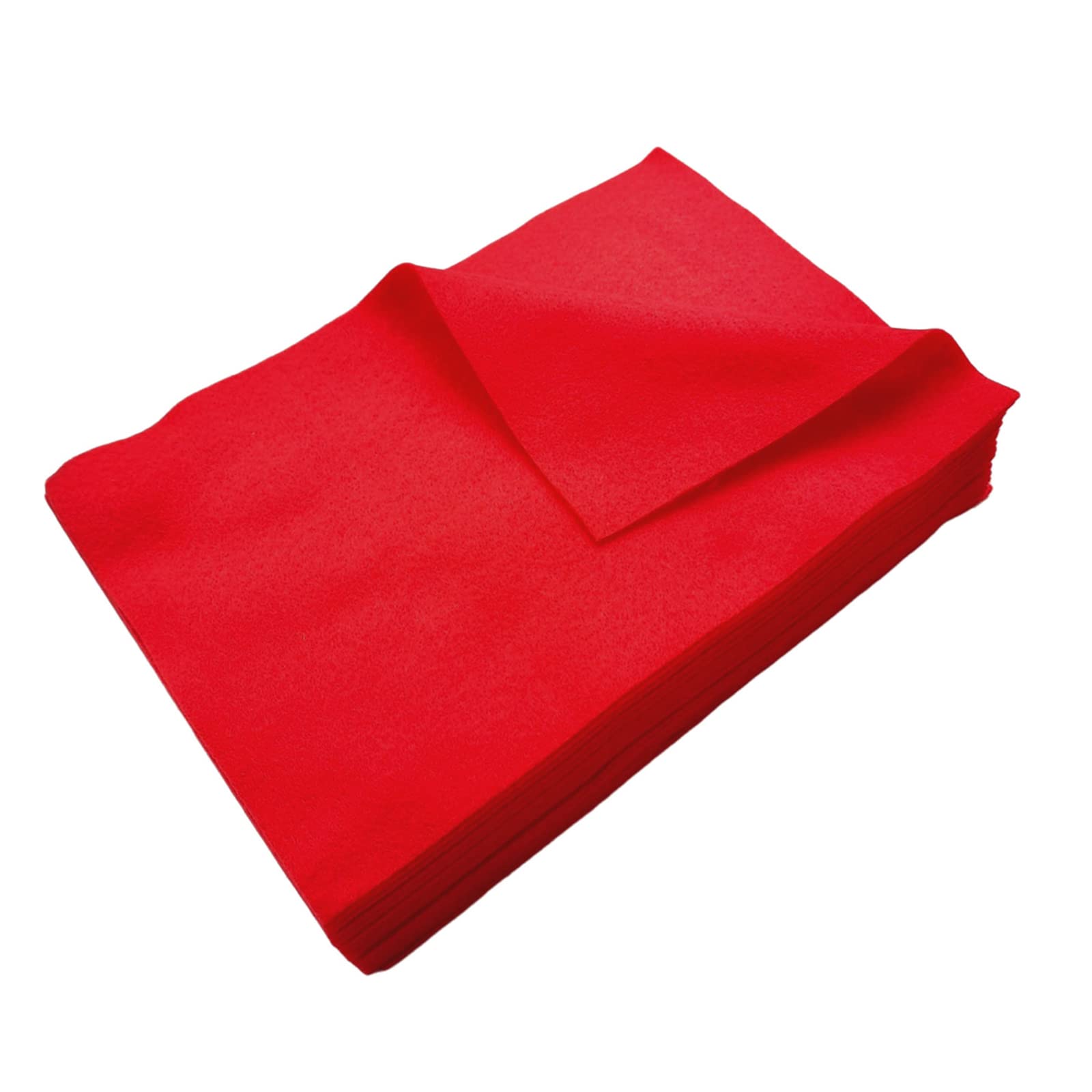 Jtnohx Bright Red Colour Felt Fabric, Soft Felt Sheets For Crafts, 1.4Mm Thick Fabric For Sewing And Diy Projects 20X30cm(Bright Red)