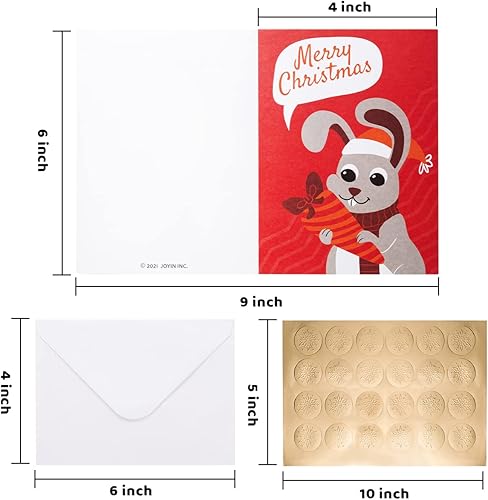 Miniatura 7 de JOYIN Colección de 72 tarjetas de felicitación navideñas con sobres para la temporada de Navidad de invierno, regalos navideños, tarjeta de regalo