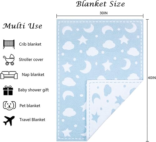 Miniatura 2 de Kid Nation Mantas de bebé para niñas, manta de bebé niño pequeño de 40 x 30 pulgadas, suave colcha de felpa para cuna, manta para cochecito recién