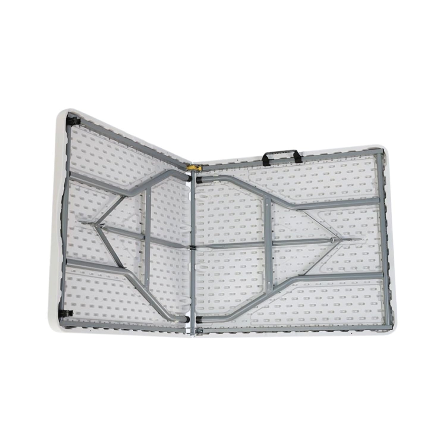 THINIA HOME - Mesa Plegable Rectangular Catering 150cm (Pack 2), Resina/Acero, Interior/Exterior, Jardín y Terraza, Resistente Humedad y Rayos UV, Portátil, 4 Comensales, Dimensiones 150x70x74cm