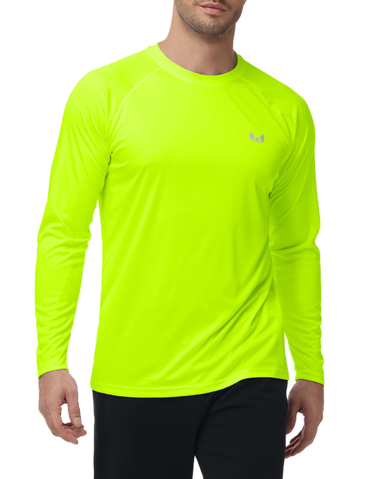 Men's Long Sleeve Crew Neck T-Shirt Moisture Wicking Performance Athletic Shirts Quick Dry UPF 50+-image-19