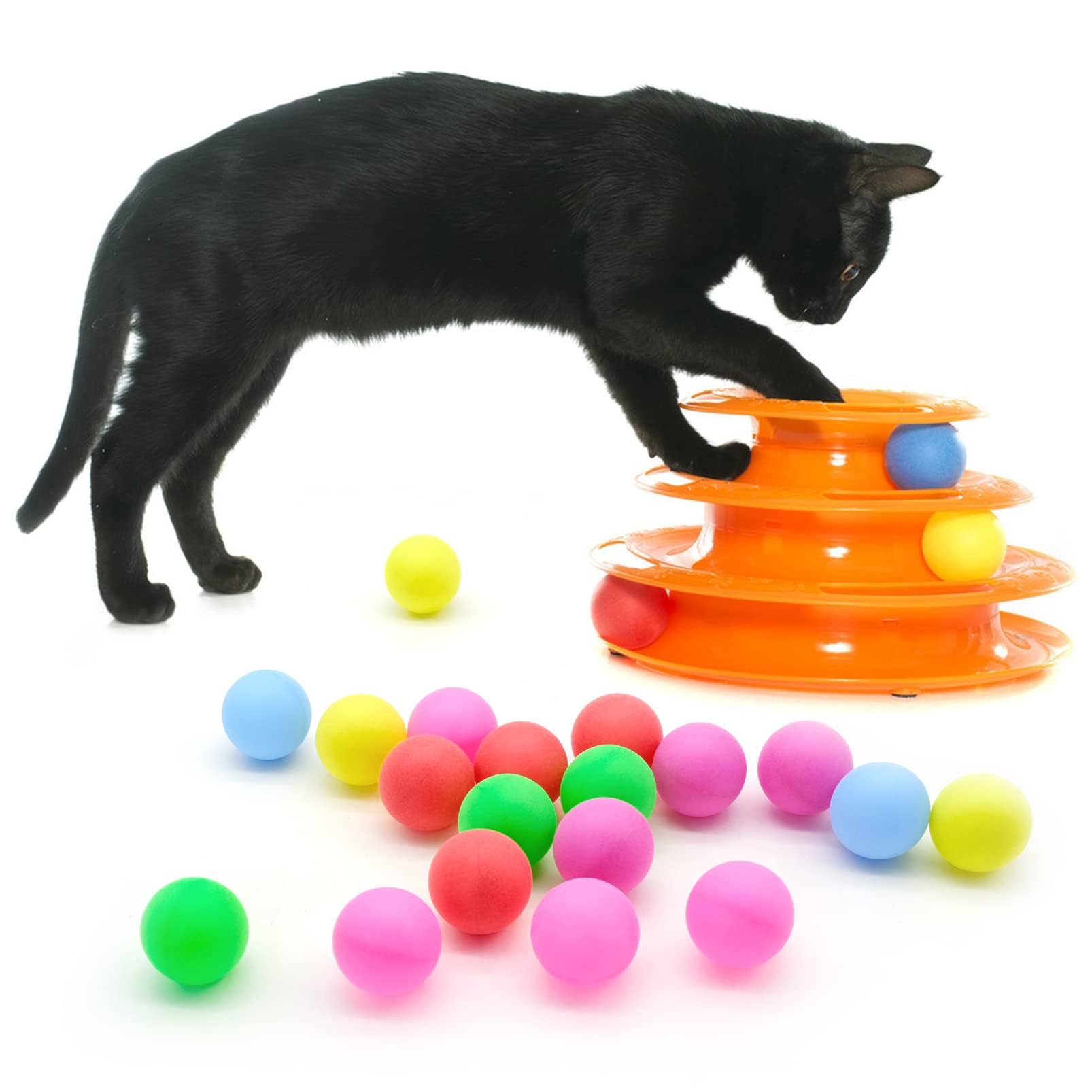 Pack De 30 Pelotas De Ping Pong De Colores Variados, De 40 Mm, De Plástico PP, Para Juegos, Fiestas Y Mascotas