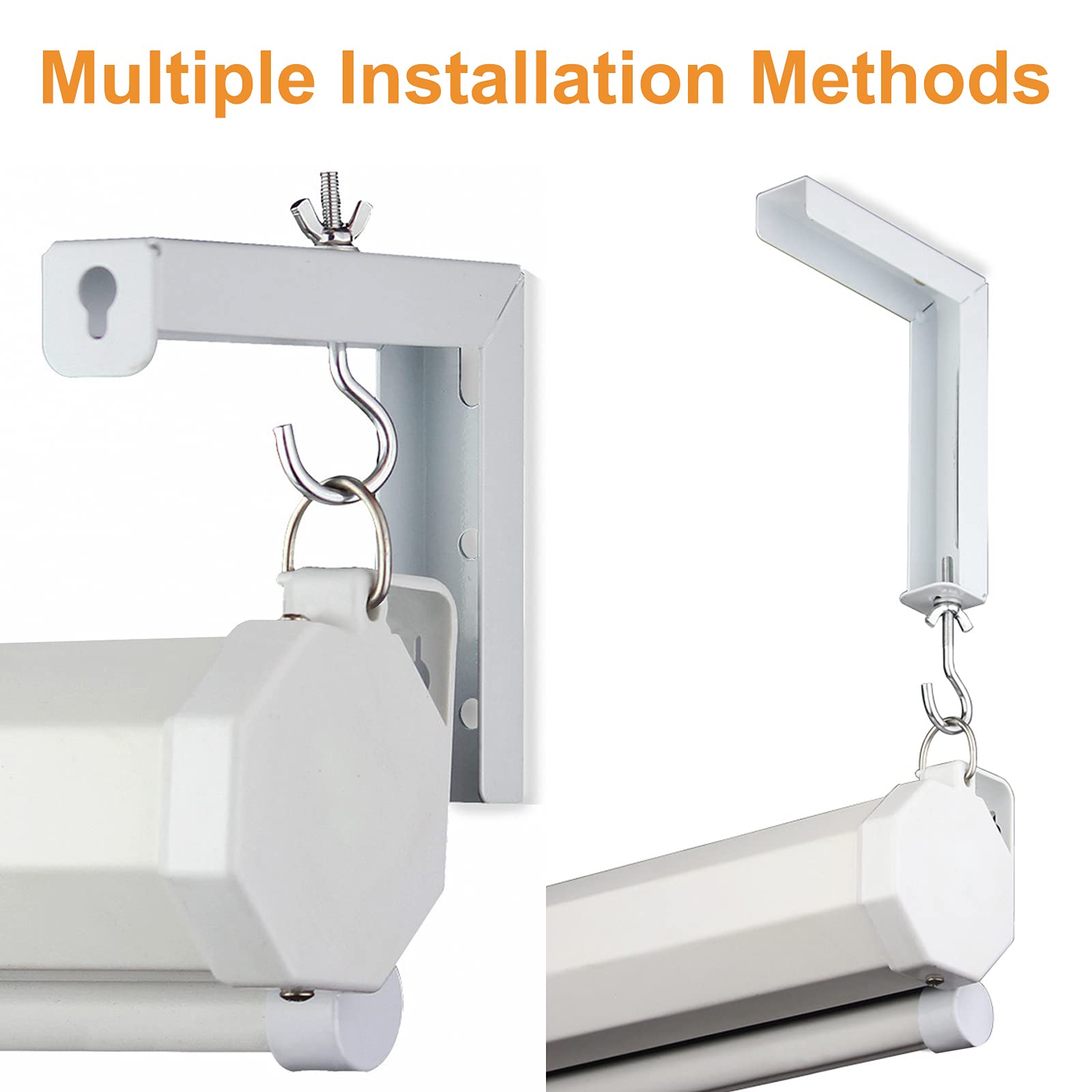 Support de projecteur de plafond réglable en hauteur blanc