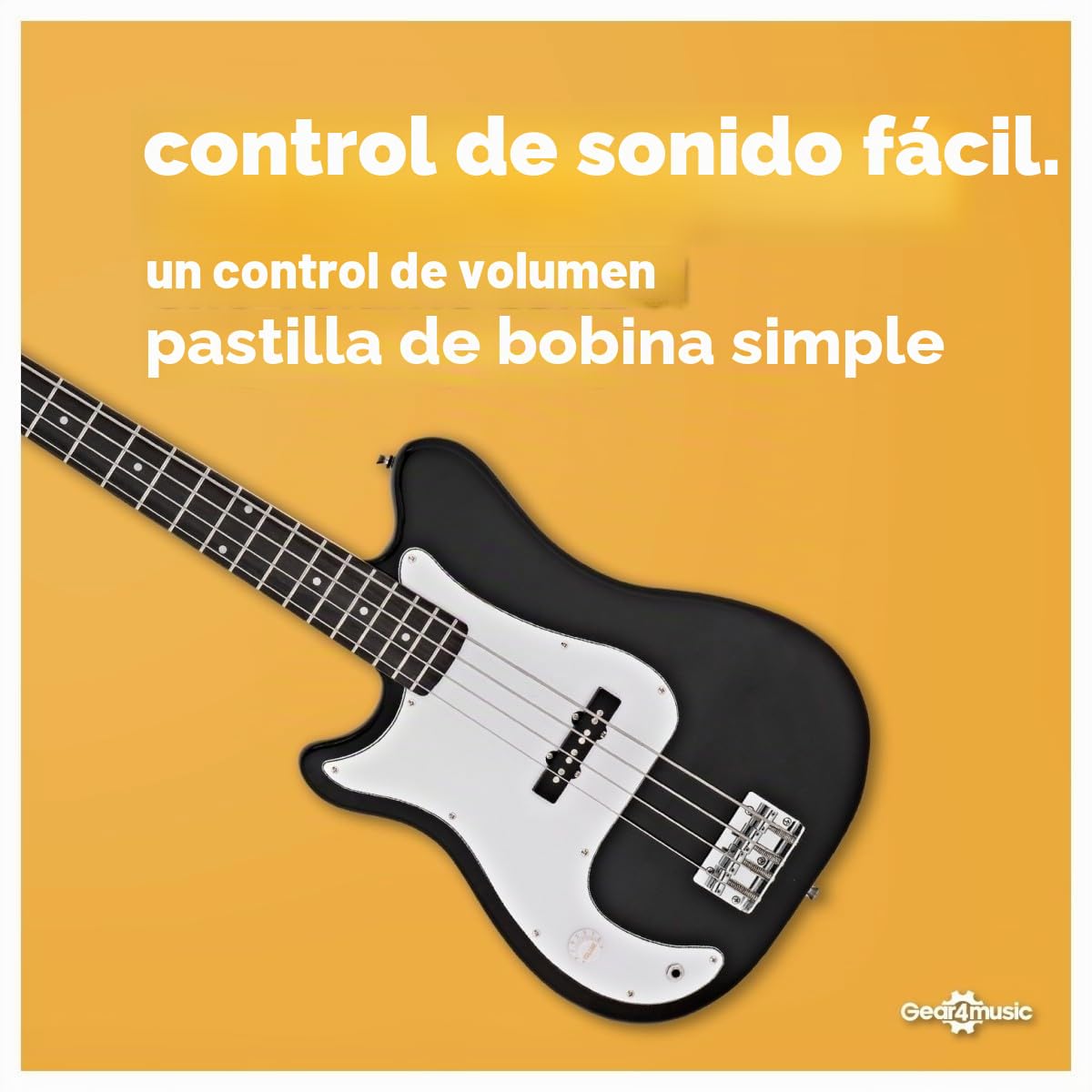 VISIONSTRING Guitarra Bajo Eléctrico 3/4 Mano Izquierda y Kit de Amplificador para Adultos y Principiantes
