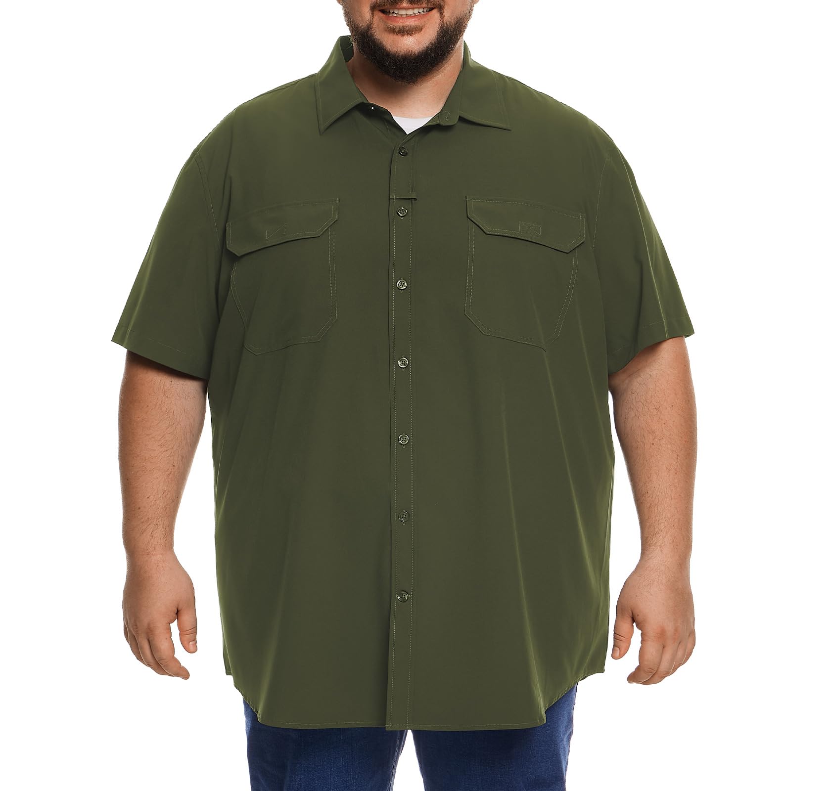 - Big and Tall Mens Fishing Shirt UPF 50+ Sun Protection Shirt SPF Quick Dry 2XL-6XL