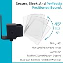Audiovan Iron Satellite Speaker Wall Mount/Speaker Wall Bracket Thread Hole 5 MM, 6 MM, 8 MM (/Keyhole Speakers - Universal Type (Speaker Wall Mount, Black) gallery image