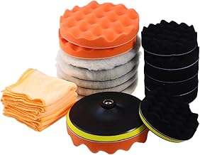 VICASKY 20 Peças Máquina De Polimento Para Carros Polidor De Carro Pulidora Para Automóveis Polidor Buffle Almofadas De Esponja De Polimento Polidor Aderência Placa De Apoio Almofada De
