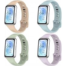 4 Pack Replacement Bands Compatible with Huawei Band 11/Band 11 Pro,Soft Silicone Sport Watch Band Strap Bracelet for Women Men