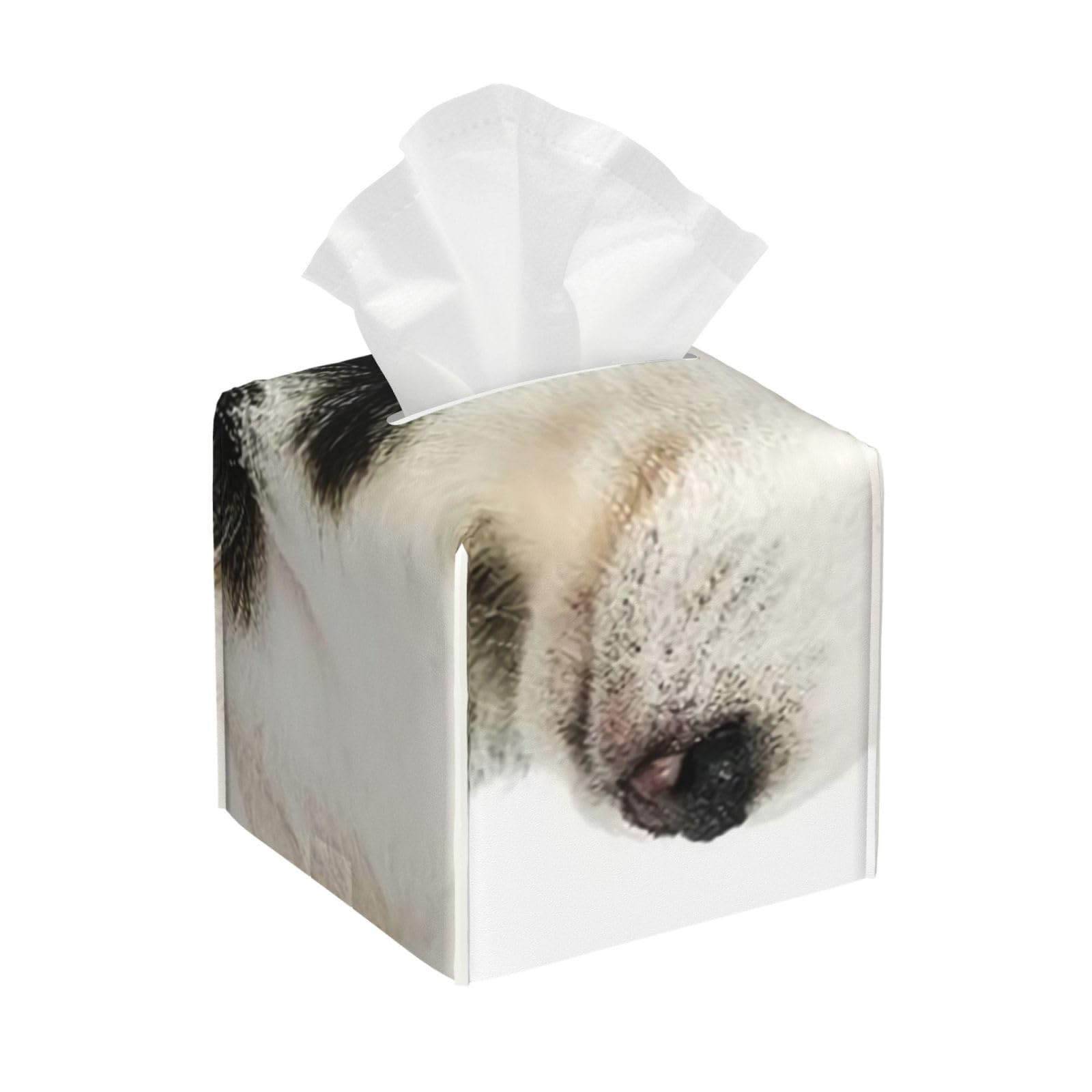 Dog Husky Cute Puppy Animal Wildlife PVC Cube Tissue Pack for Home Office Bathroom Use