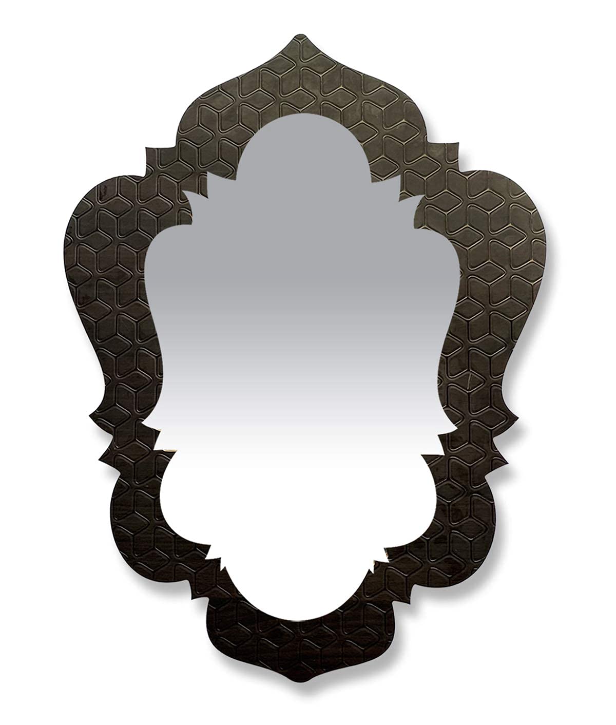 7CR Designer Wall Mirror with Decorative Wooden Frame | Traditional Cutwork Wall Décor | Mirror for Living Room (22 x 15 Inch)-image-17