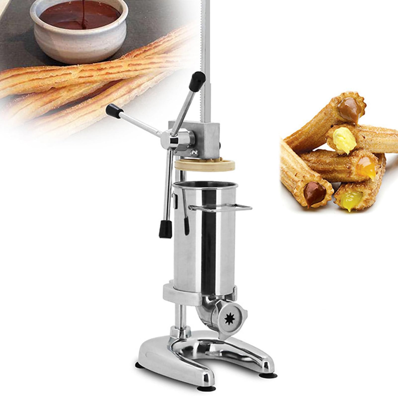 Machine à churros 3L en acier inoxydable avec 5 moules interchangeables