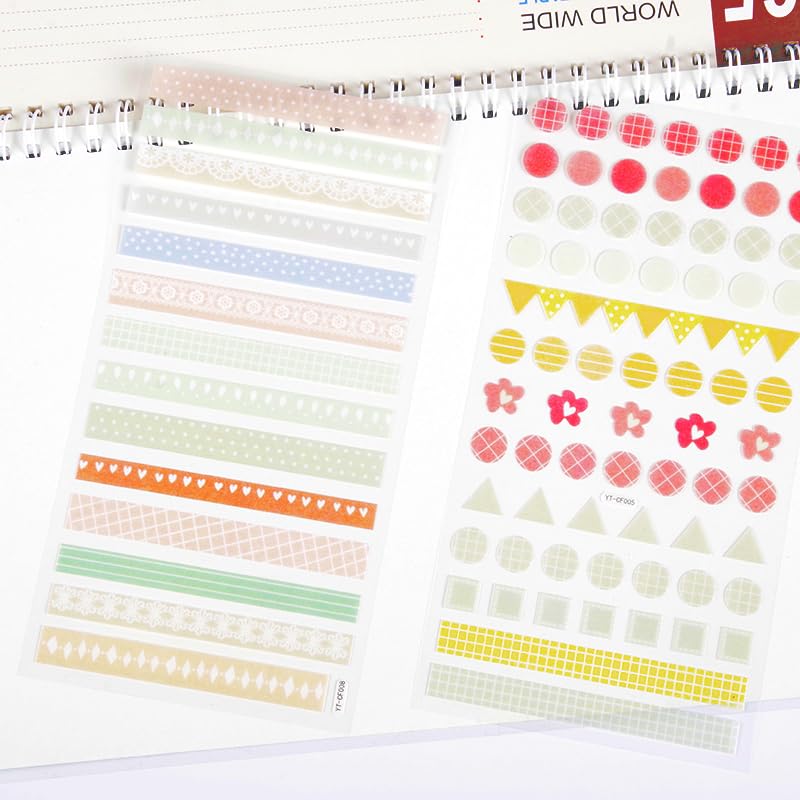 Image of Decorative Literary Stickers Set for Journaling, Scrapbooking, Planner Decoration, DIY Crafts & Bullet Journal - Aesthetic Pattern Sticker Sheets (Multi-Design Pack)