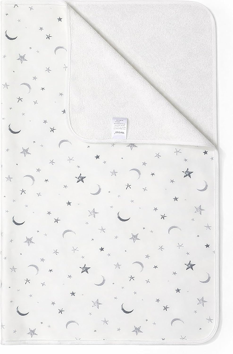 Baby Waterproof Bed Pad Washable Mattress Pad Reusable Underpads Bed Wetting Incontinence Cover for Baby Toddler Children and Adults-White Star