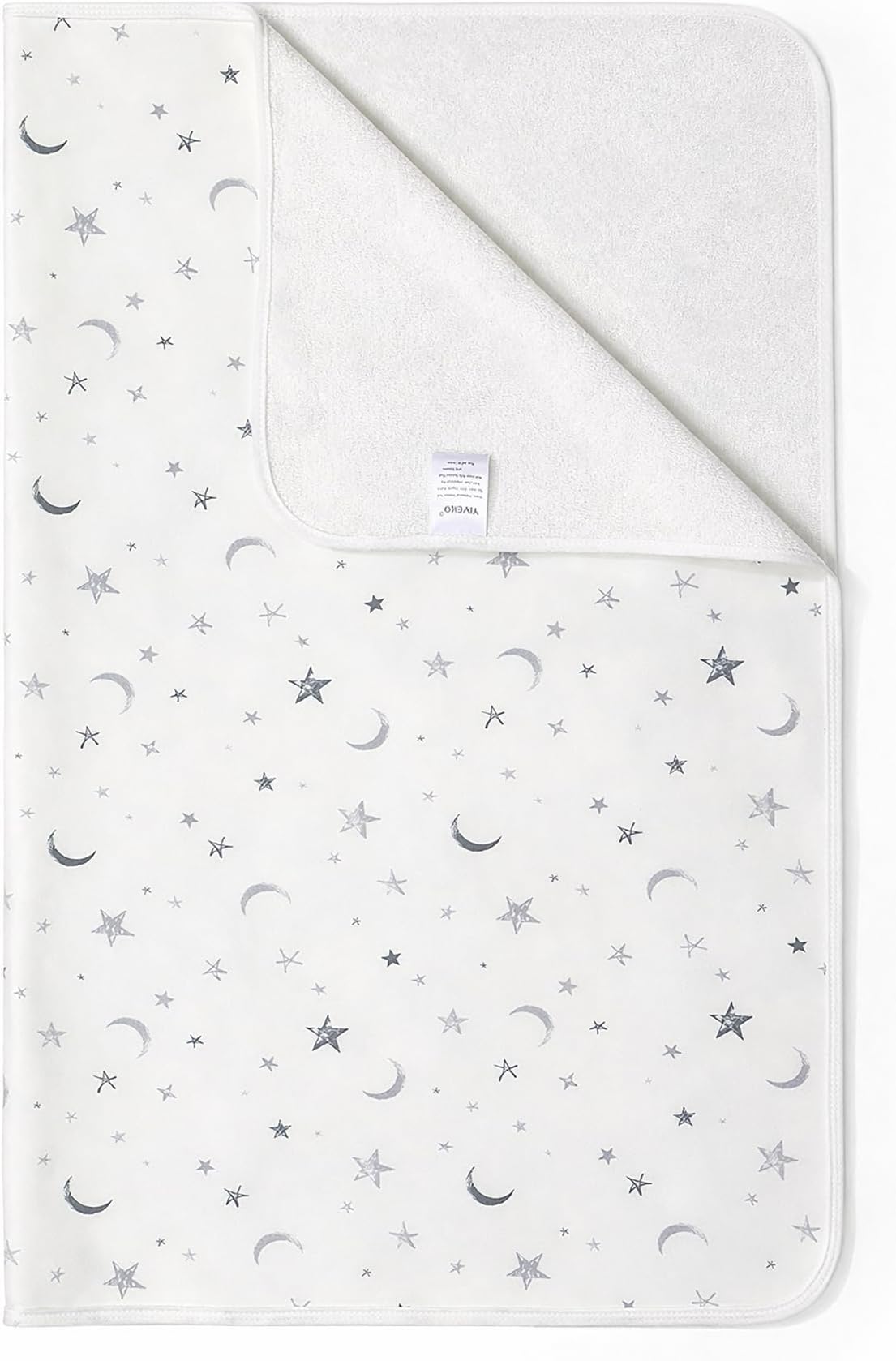 Baby Waterproof Bed Pad Washable Mattress Pad Reusable Underpads Bed Wetting Incontinence Cover for Baby Toddler Children and Adults-White Star