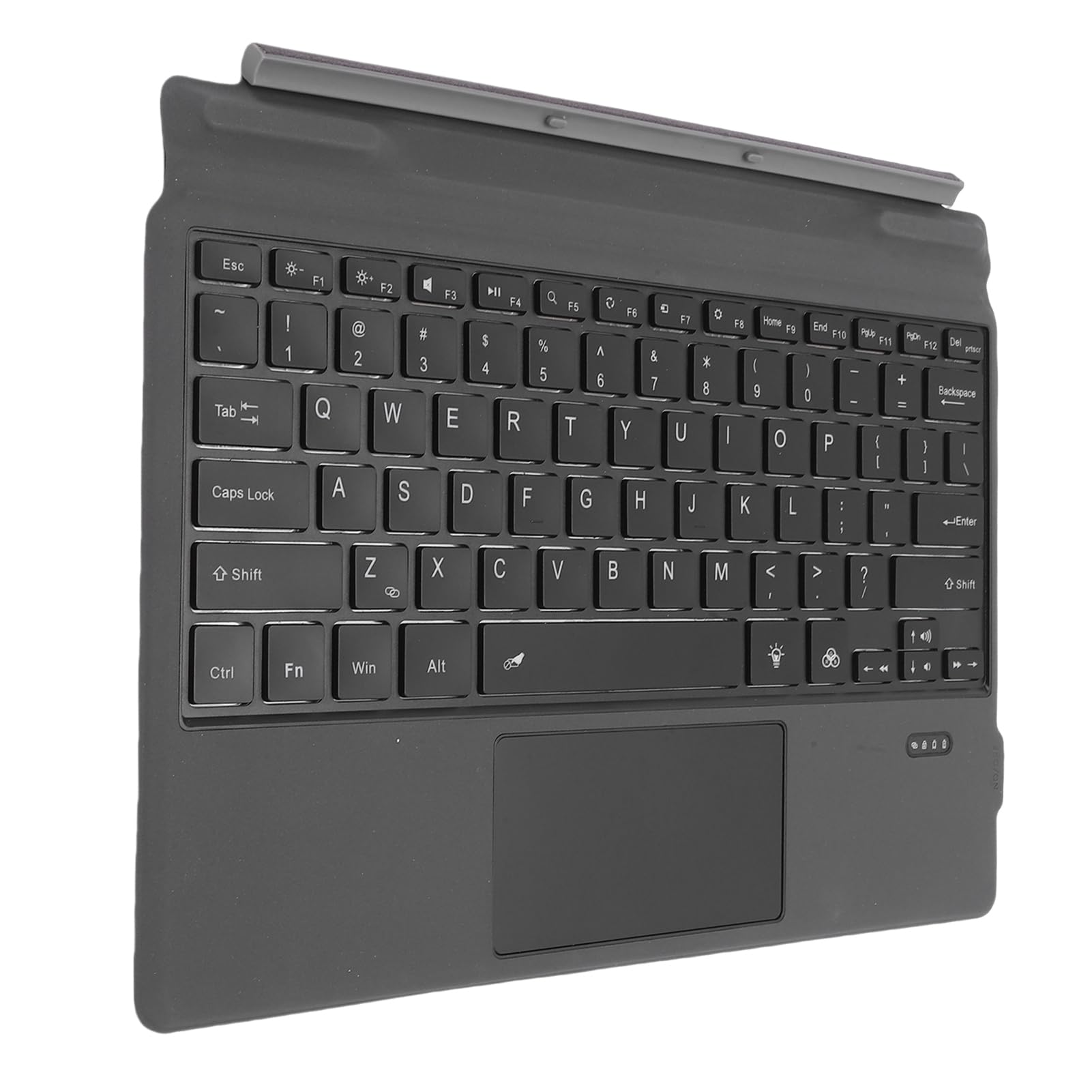 Elprico Teclado Bluetooth Desmontable, Teclado de Viaje Inalámbrico Retroiluminado con Panel Táctil de Vidrio y Bisagra Magnética, para Latitude 7320 5285 5290 7200 7210 K19M