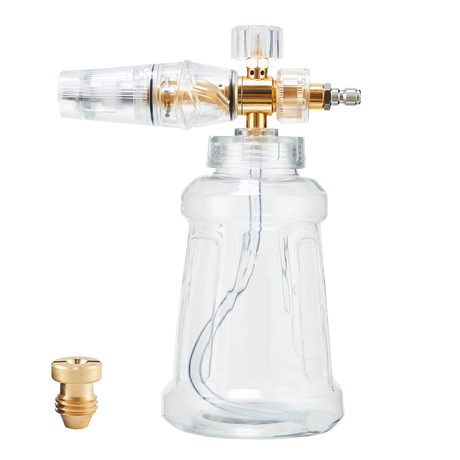 Unifizz Foam Cannon for Pressure Washer, Snow Clear for Car Wash, Stainless Steel Filter, Adjustable Nozzle with M22 and 1/4 Inch Quick Connect, Additional 1.1 mm Orifice Nozzle