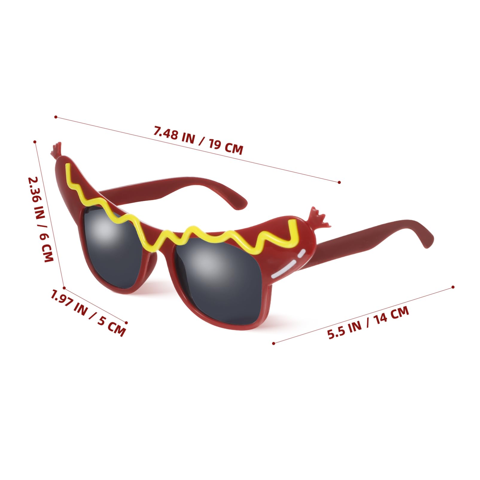 SEWACC 2pcs Hot Dog Eyeglasses for Adults Masquerade Makeup Glasses Party Favors Comfortable Fit - Image 3