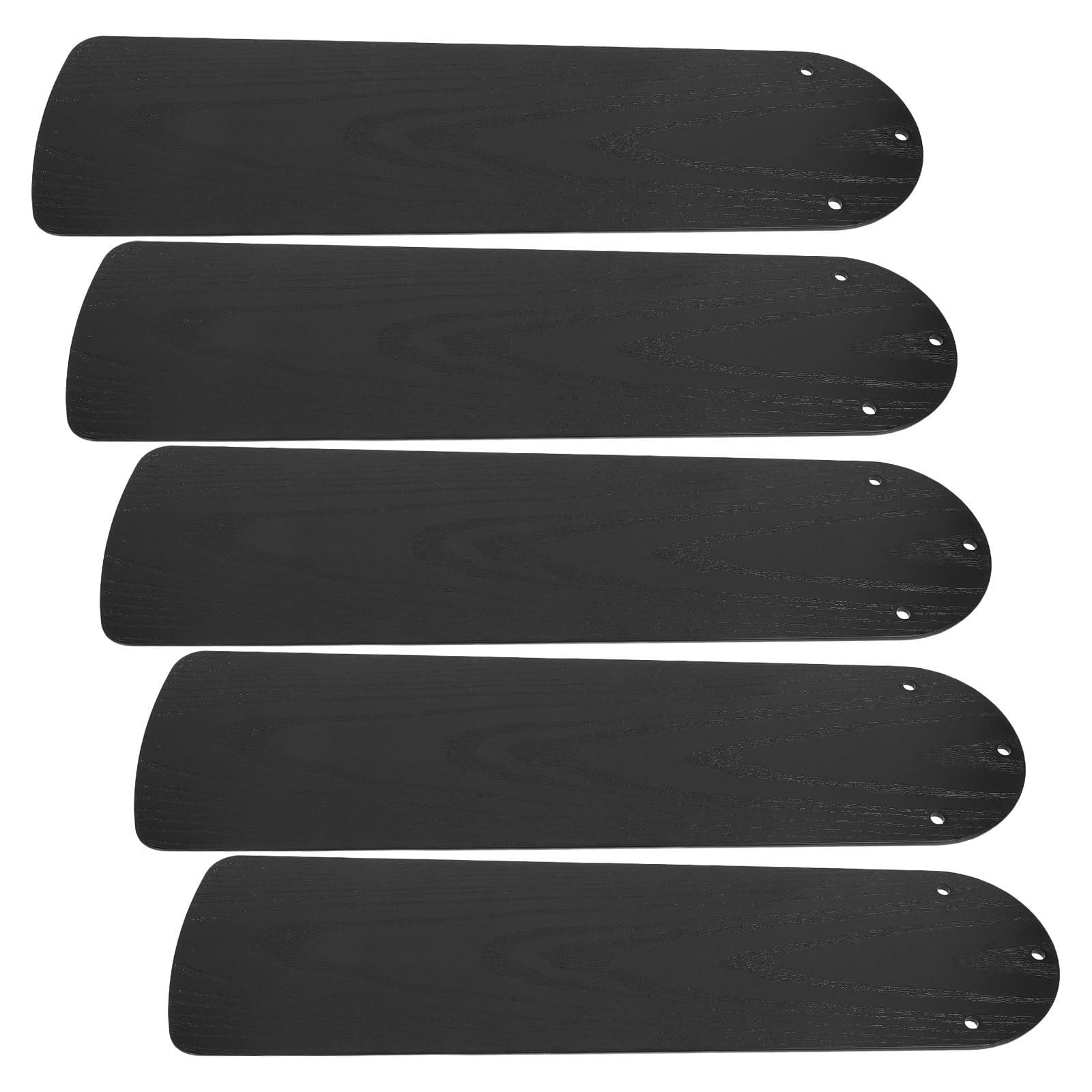 5 Piezas Aspas y Reemplazo Rápido de Plástico Negro de Ventilador de 52 Pulgadas, Fácil Instalación para Ventilador de Techo para Interiores y Exteriores