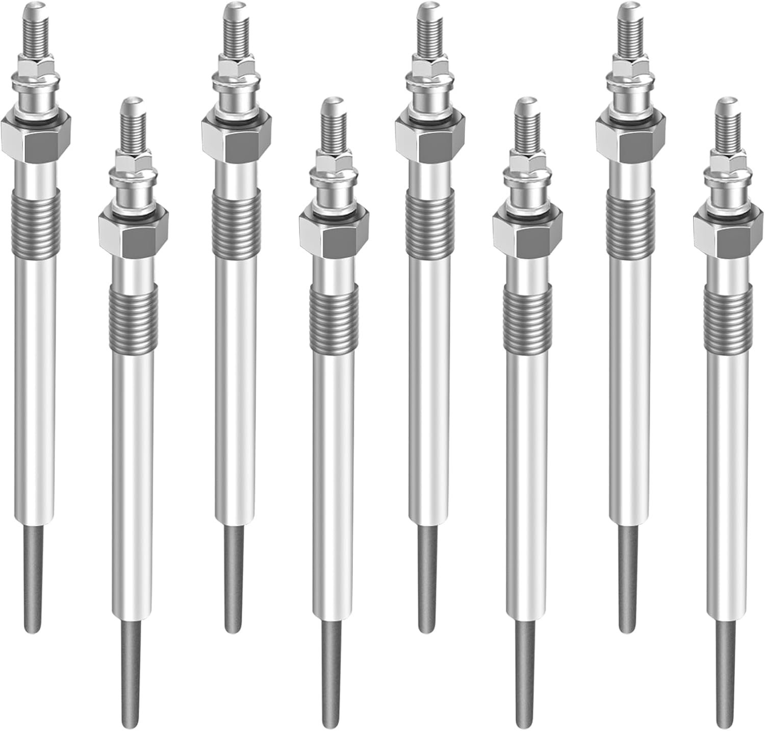 8PCS 62G Glow Plugs Compatible with Chevy GMC Duramax 6.6 LB7 Diesel 2001-2004.5 Silverado Sierra Replaces 97226202 11601765– Cold Start Performance