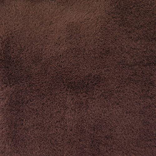 Tissu en fausse fourrure anti-irritation marron clair pour vêtement