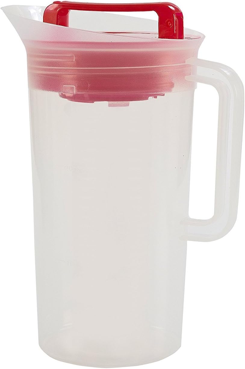 Primula Today Shake and Infuse Pitcher - Spacious and Innovative Infusion Chamber - 100% BPA, PVC, Phthalate, and Lead Free - 3 Quarts - Red