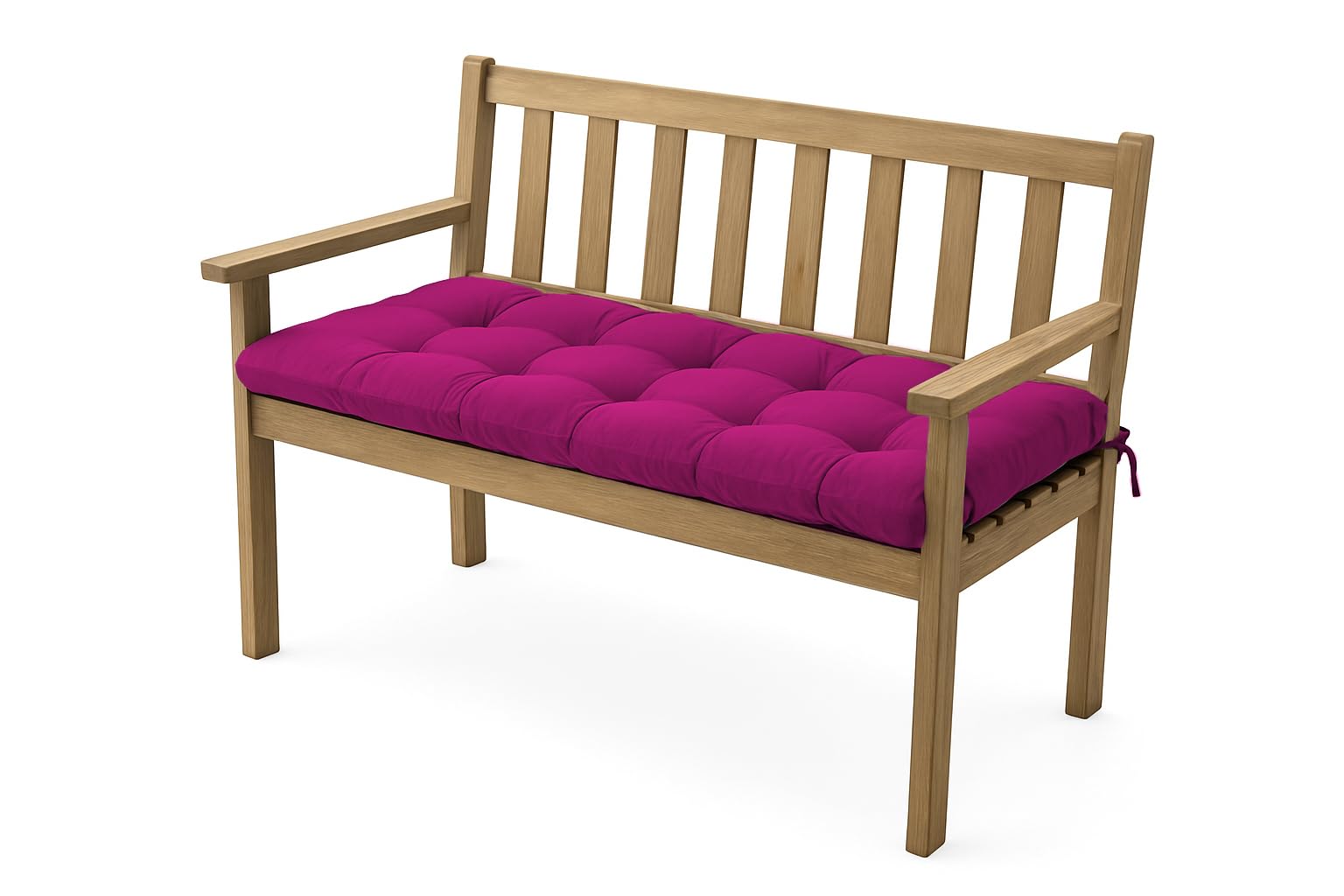 DADDY COOL Soft Tufted Indoor/Outdoor Furniture Bench Cushion 20x60 Inch, Swing Cushion with Durable Ties, Garden Patio Bench Pads & Balcony Backseat Pad for Sitting Pack of 1 Wine (Only Cushion)