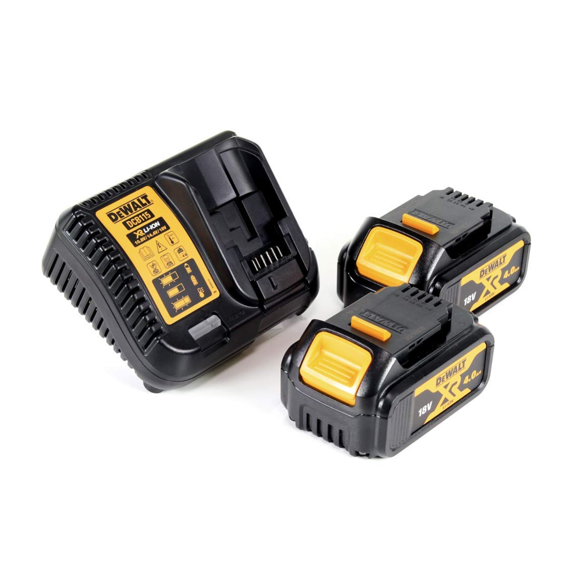 DeWalt DCS 335 M2 wyrzynarka akumulatorowa 18 V + 2 x akumulatory 4,0 Ah + 1 x szybka ładowarka w technologii TSTAK
