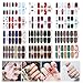 Produktbild LATTCURE Weihnachten Nagelsticker, Selbstklebend Nagelaufkleber Nagelfolie Nagellackaufkleber Nail art Aufkleber Tattoos Nagel Abziehbilder DIY Dekoration Nagelkunst Maniküre Stickers, 12 Blatt