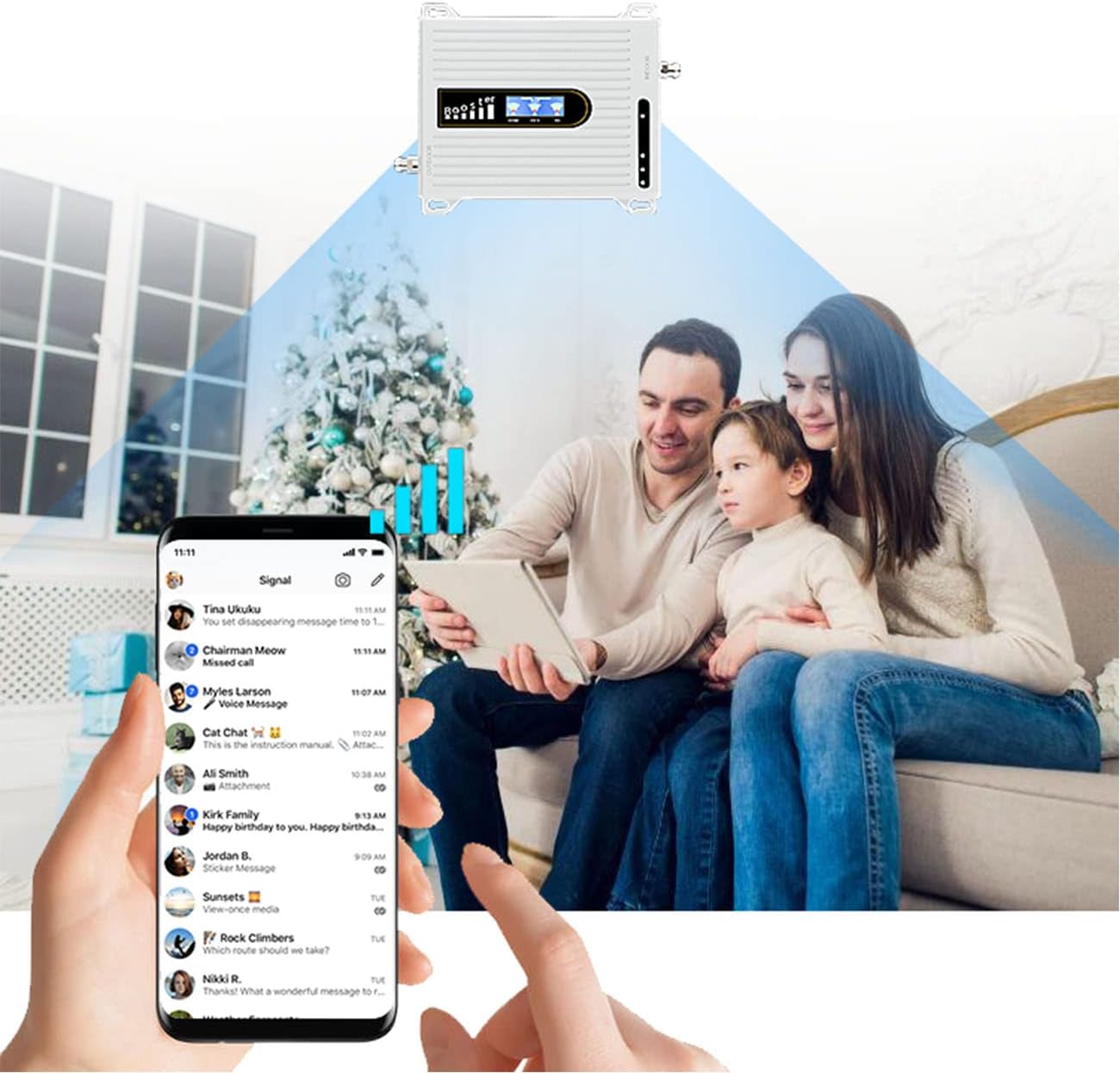 cell phone signal booster for home and office verizon att up to 5200 sq ft increase boost 4g lte 5g signal speed on band 121317 3 frequency cel