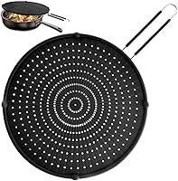 Apidgrowth 13 Inch Silicone Splatter Screen for Frying Pan - Heat-Resistant Grease Guard, Dishwasher Safe