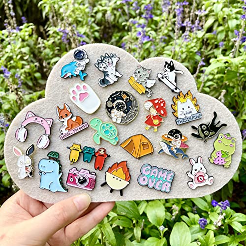 20/40/50 Pcs Cute Enamel Backpack Pins, Funny Anime Enamel Lapel Pins Bulk Set Cool Brooch Button Pins Badge Aesthetic for Backpacks, Bag, Jacket, Kids, Girls, Festival Present (Random Style)4