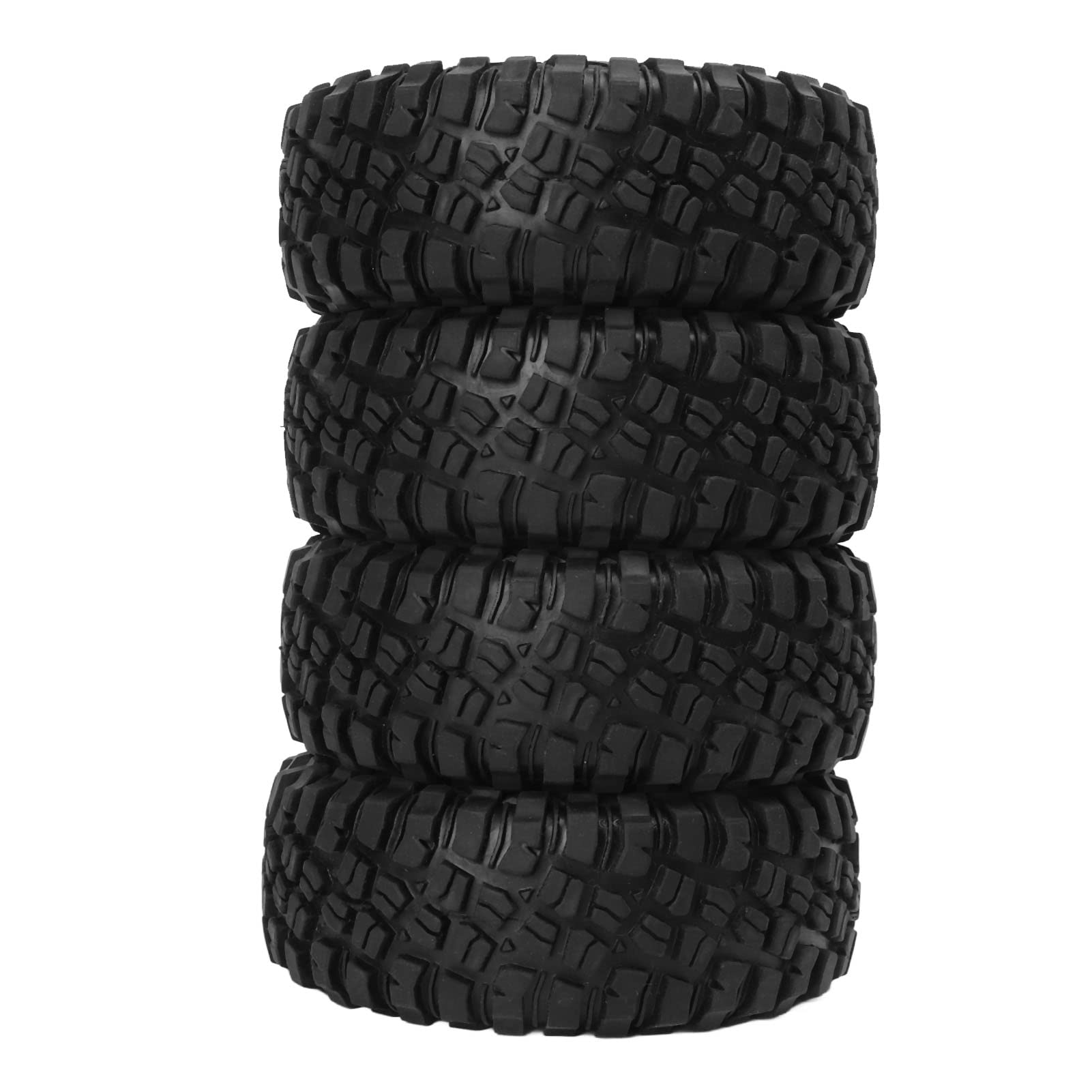 4 szt. 1,9-calowe gumowe opony RC z czerwonym kołem ze stopu aluminium do części zamiennych do samochodów RC Akcesoria do naprawy Trwały materiał i mocny chwyt dla SCX10 D90 HPI