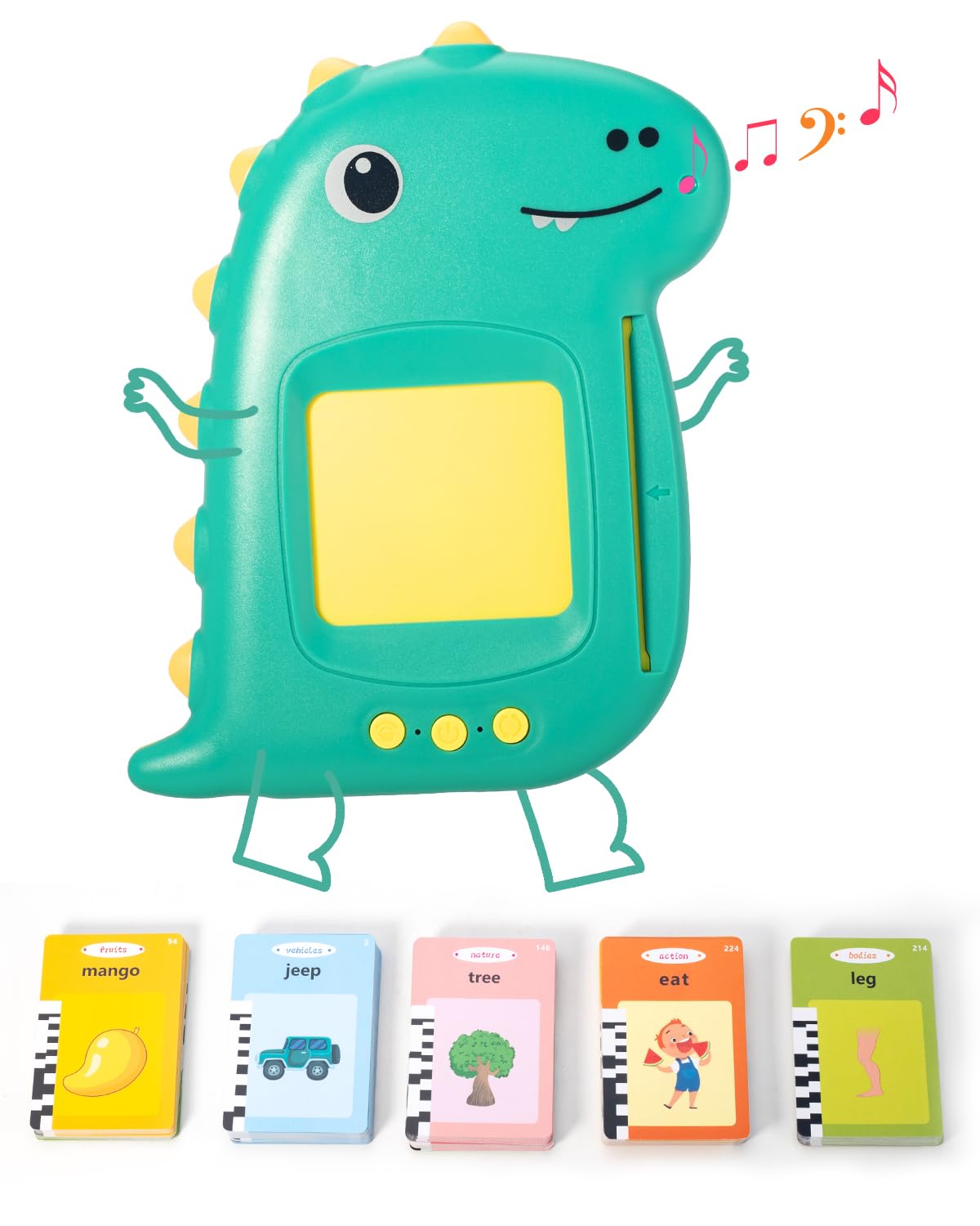 Keeygo Talking Flash Cards Dinosaur Autism Sensory Toys Learning Materials 112 Audible Flash Cards for Toddlers Educational Sight Words Pocket Speech Montessori Toys for Kindergarden Kids
