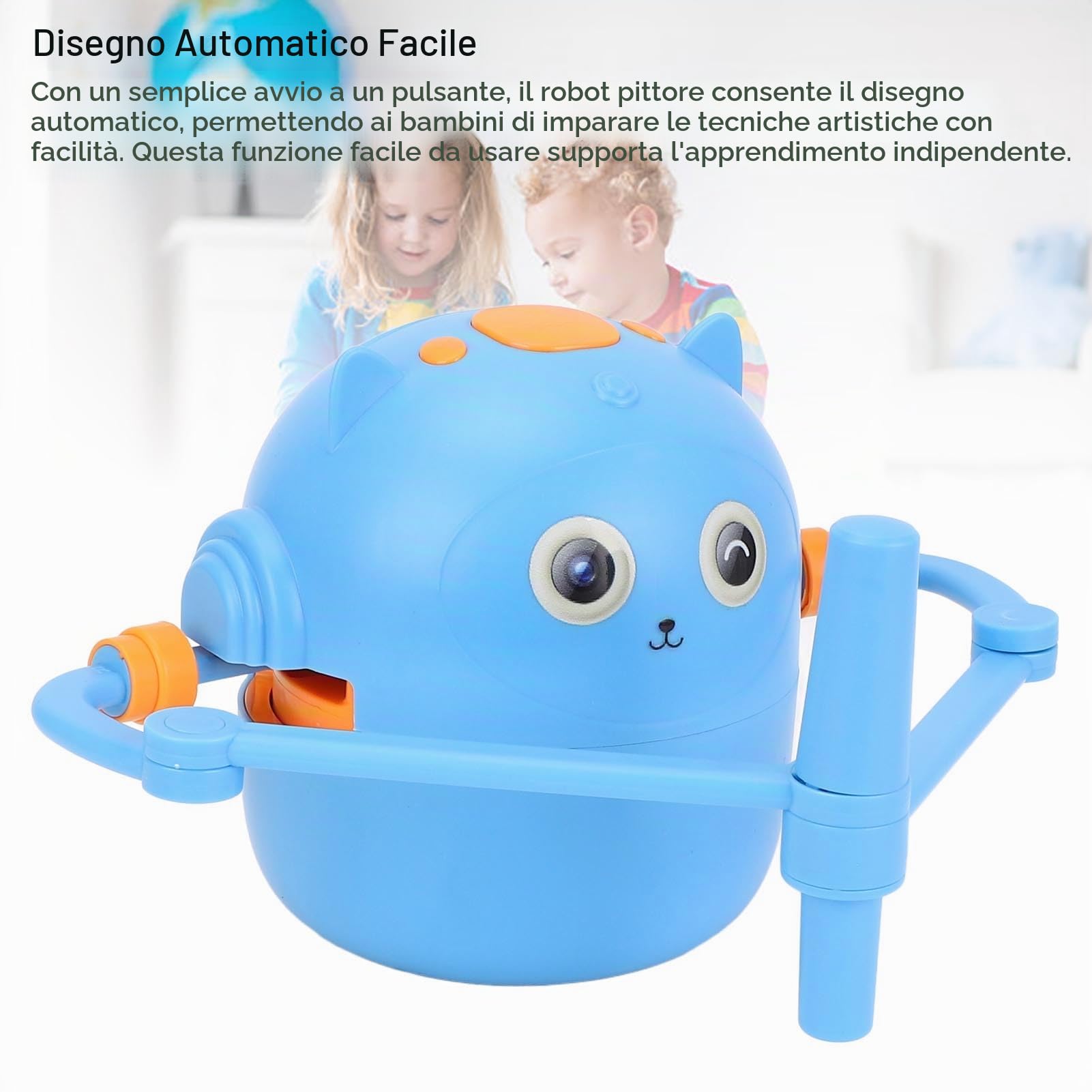 Robot da Disegno Educativo, Giocattolo Interattivo con 100 Carte di Parole, per Bambini