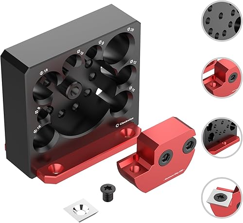 Miniatura 4 de Twotrees - Kit de plantilla para hacer clavijas, cortador de clavijas ajustable métrico de 0.315 in a 0.787 in, pasador de fresado eléctrico, barra