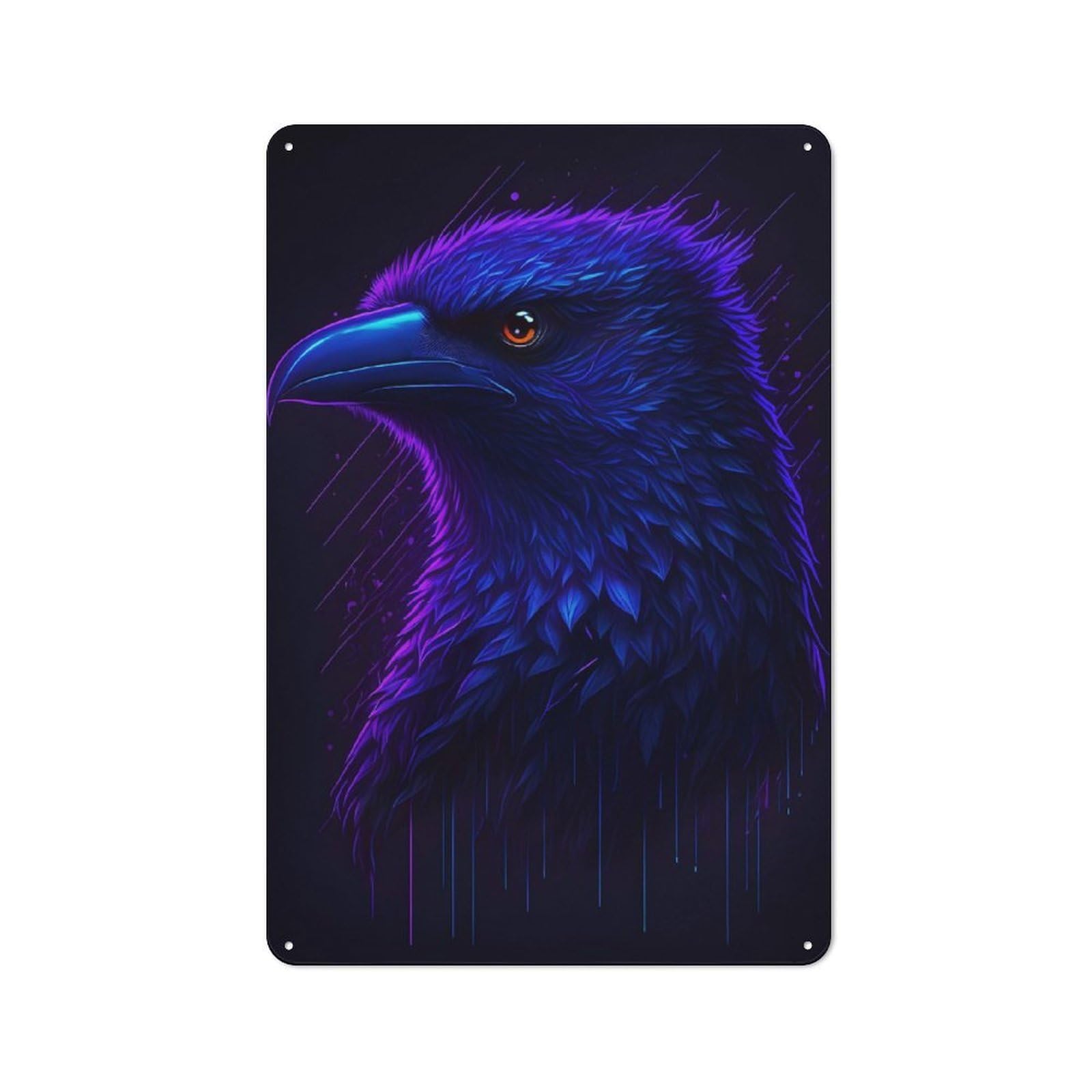 Vintage Cafe Metal Sign 30x20cm Featuring The Ravens Head, Bistro Wall Plaque for Cafe, Bistro, Bakery Or Restaurant