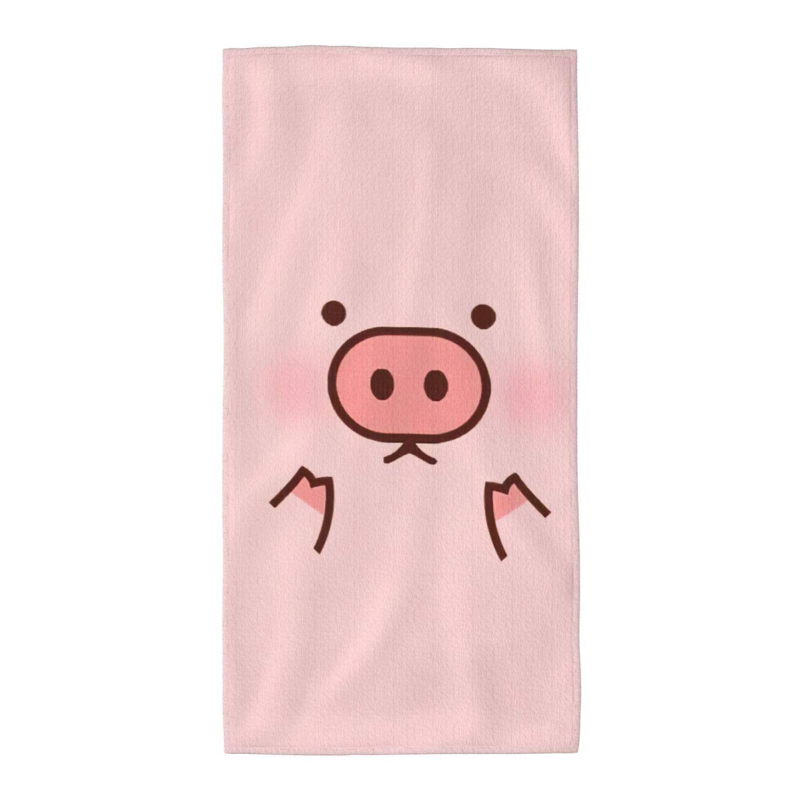 WYCZHY Cute Pig Printed Quick Dry Beach Towel For Camping Travel Vacation