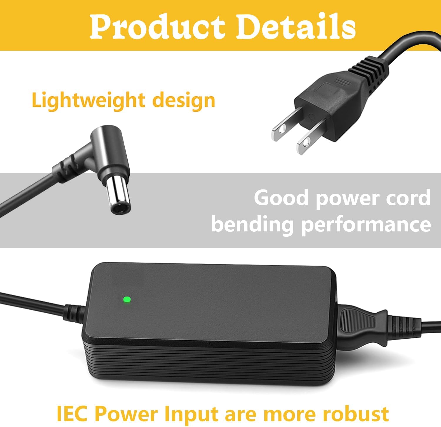 54V 1.1A AC DC Adapter for UbiQuiti Network USW-LITE-8-POE USW-Ultra-60W NY-PW0L2-05401100 UniFi Lite 8 PoE Compact 8-Port Layer 2 GbE Gigabit Ethernet Switch Power Supply Charger Cord Cable