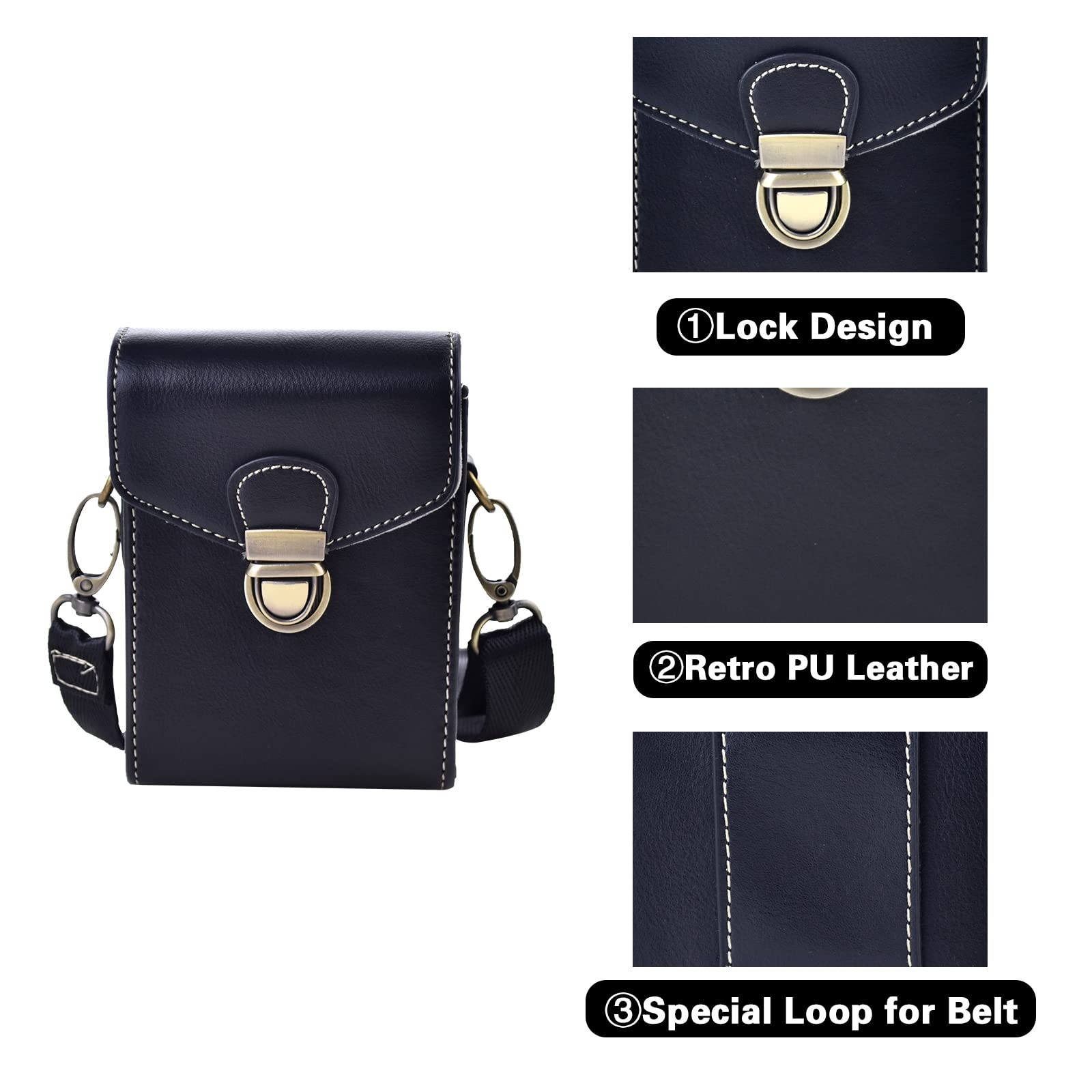 Rieibi Étui rétro en Cuir pour Appareil Photo Sony RX100 & HX Series pour Ricoh GR III II/Canon G7X II/G7X II/SX720/SX730/SX740/G9X/G9X II