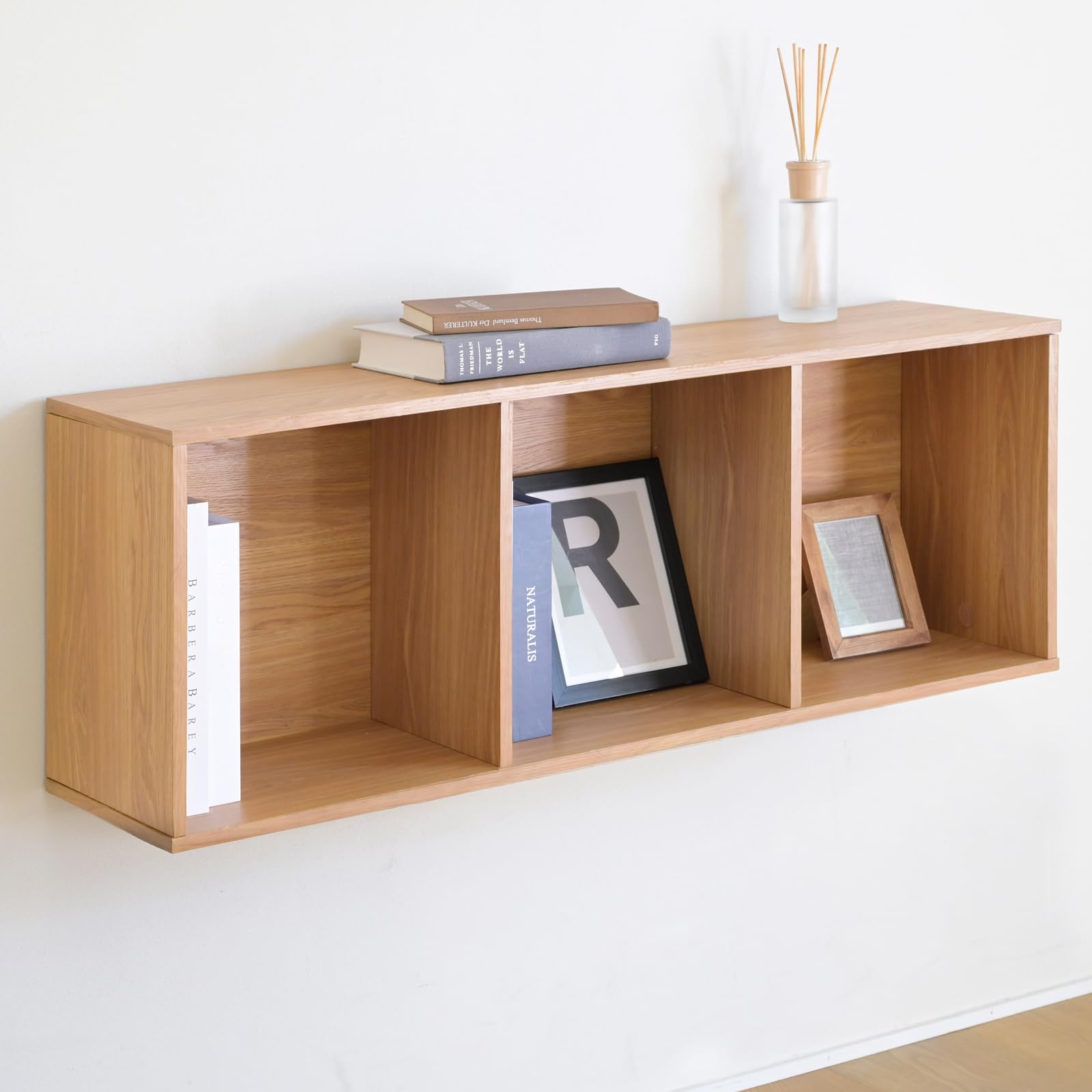 Amazon｜山善(YAMAZEN) ウォールシェルフ 壁掛け棚 A4対応 壁掛け 収納