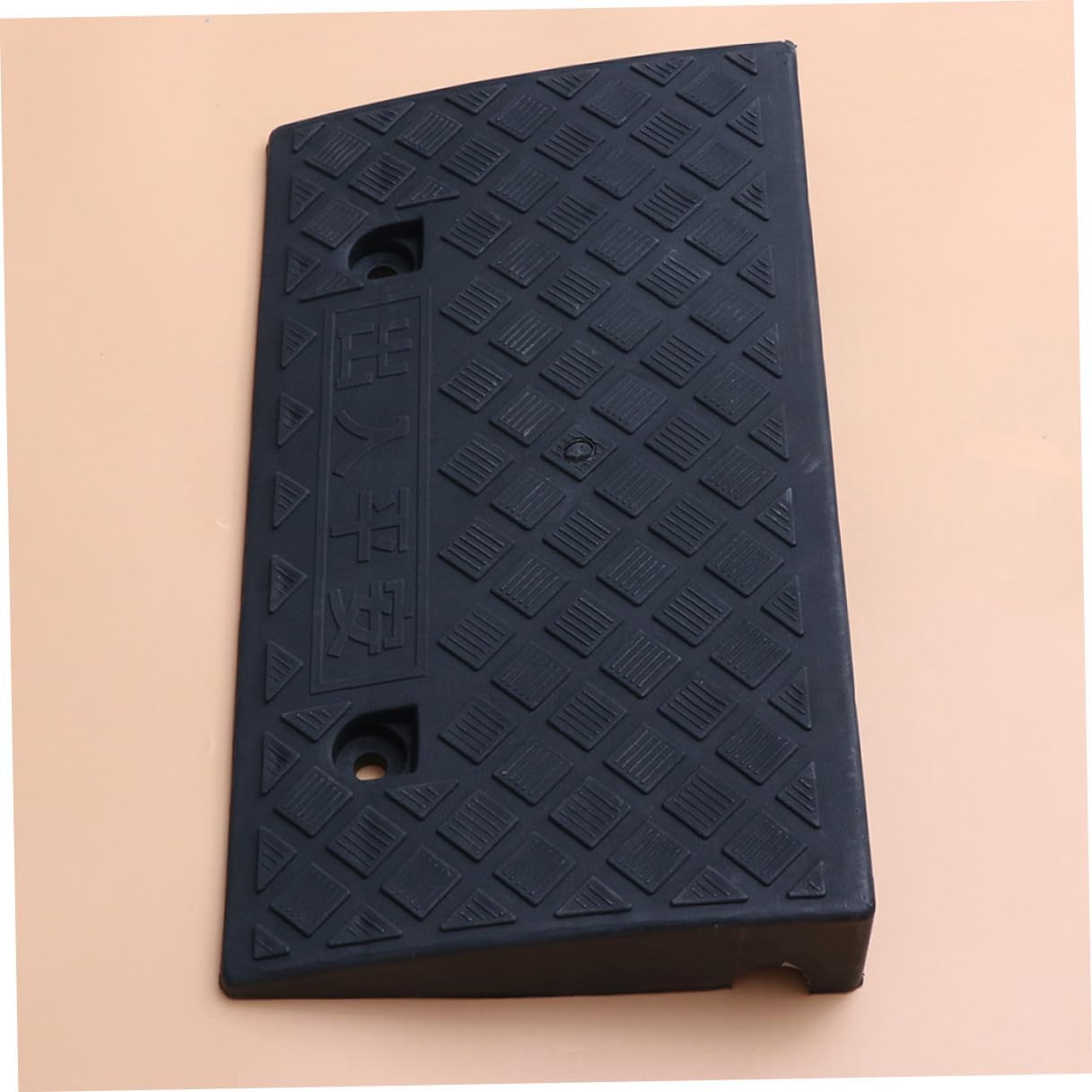 Rubber Vehicle Curb Ramp 50x27x9cm Black Threshold Ramp for Cars Motorcycles Scooter Automotive Accessory