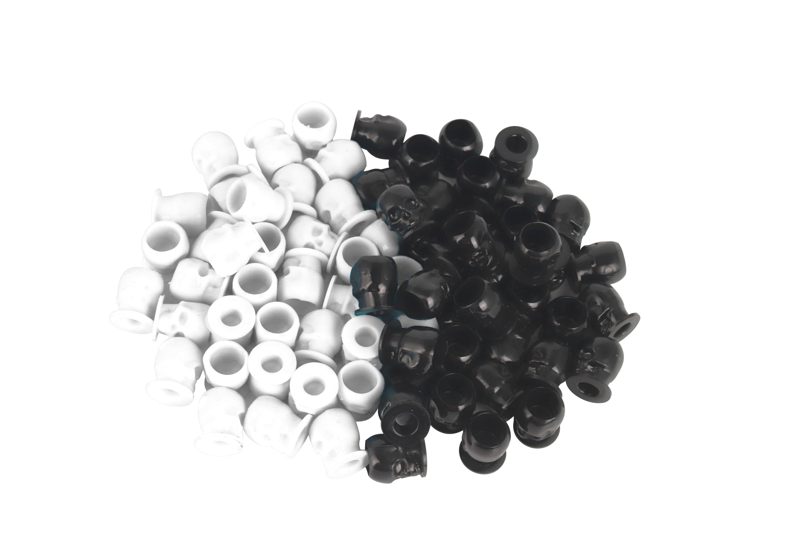 Skull Tattoo Ink Caps - Narkysus 400Pcs Skull Ink Caps Disposable Tattoo Ink Cups with Stable Base Pigment Tattoo Ink Caps Tattoo Ink Holder Plastic Container for Tattoo Ink Tattoo Supplies