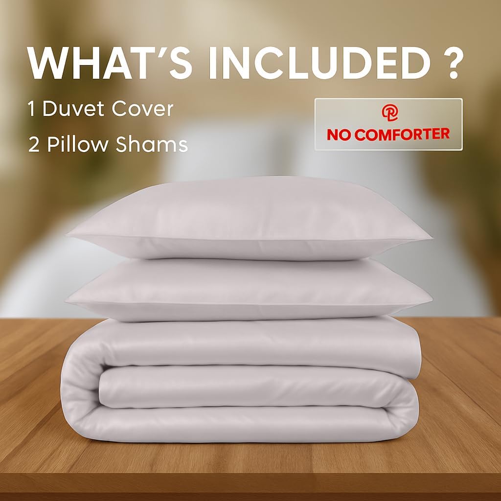 Kotton Culture 100% Viscose derived from Bamboo Duvet Cover Twin Size - Cooling & Silky Soft Luxury Bedding for Hot Sleepers, Breathable Comforter Cover - Zipper Closure & Corner Ties - White