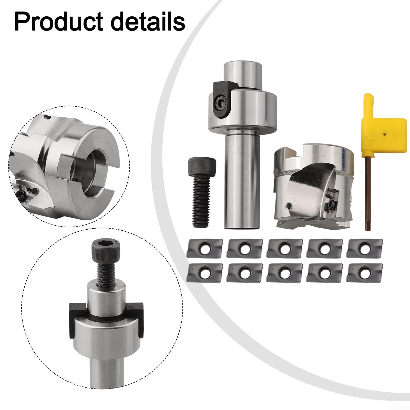 Porte-pince FMB22 BAP400R 50 mm APMT1604 support de fraise indexable inserts carbure PVD râteau positif