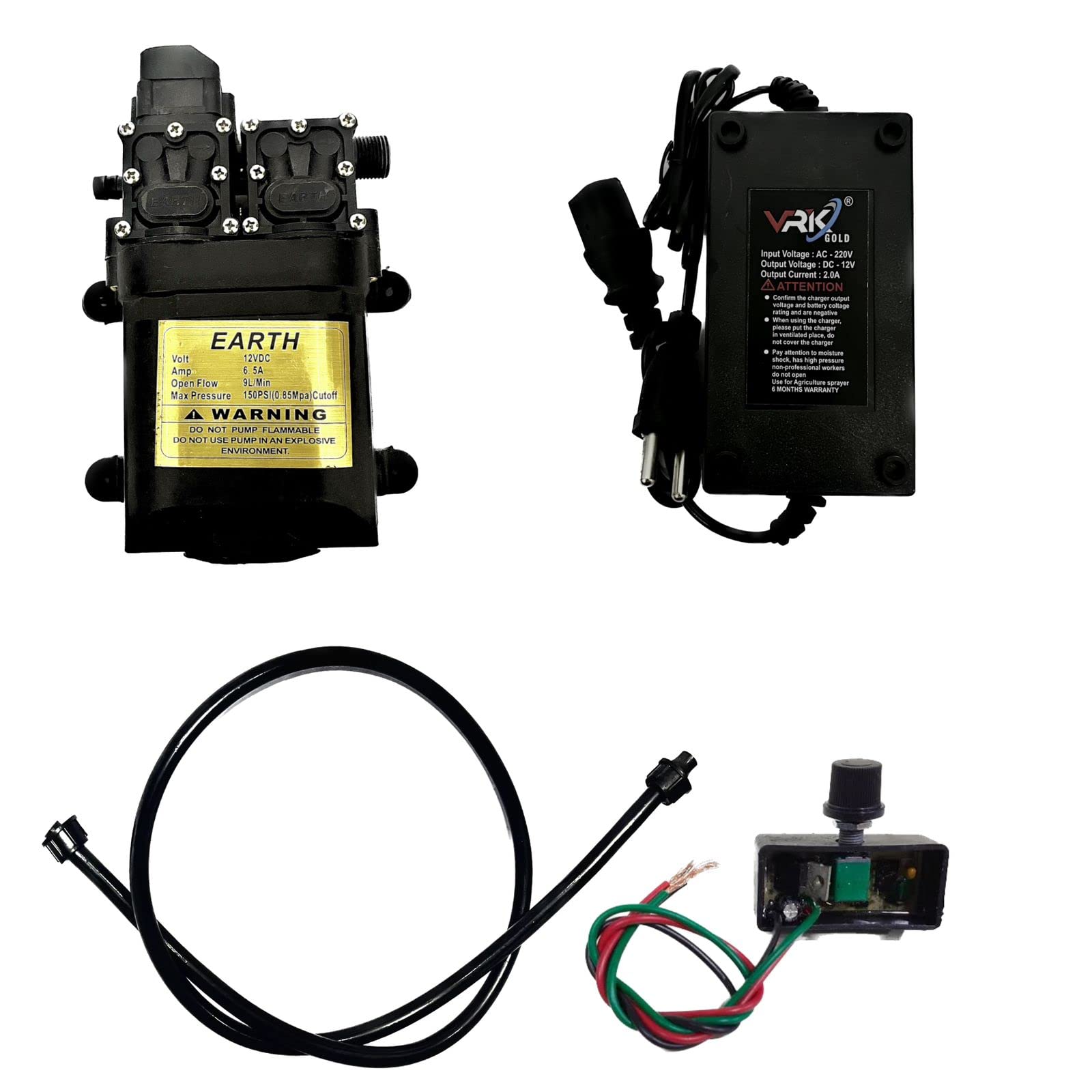 Garden Basket Hubb Battery Sprayer Double Motor Pump 12V DC with Charger & 1.25 Meter Pipe, 1 Regulator | Water Sprayer Pump for for Agriculture and Gardening (Combo Pack) (B0C1ZRRDJN) Amazon Price History, Amazon Price Tracker
