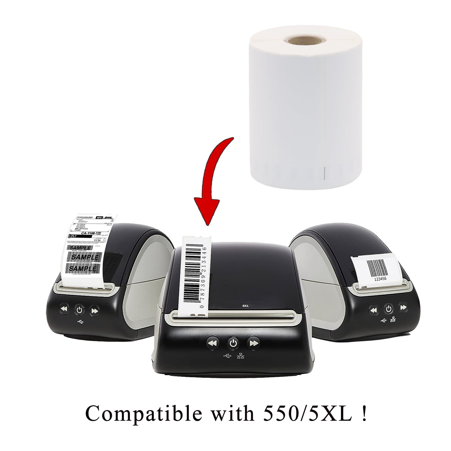 Étiquettes d'expédition Molabel - 2 rouleaux pour Dymo S0904980-4" x 6" 104mm x 159mm, compatibles avec les imprimantes Dymo LabelWriter 450 5XL - 220 étiquettes par rouleau.